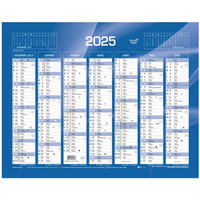 QUO VADIS Calendrier de banque bleu, 430 x 335 mm, 2025