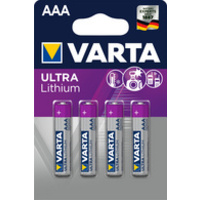 VARTA Pile au lithium Ultra Lithium, Micro (AAA), pack de 4