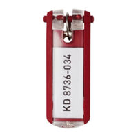 DURABLE Porte-clés KEY CLIP, rouge