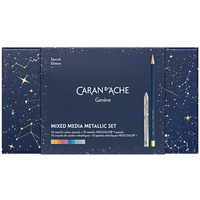 CARAN D'ACHE CRAYON CIRE SET COSMIC BLUE P/20 ASS