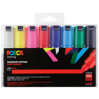 POSCA Marqueur à pigment PC-8K, étui de 8, assorti