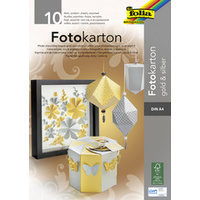 folia Bloc de carton de bricolage, A4, 300 g/m2, or & argent