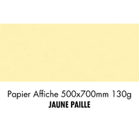 folia Papier de couleur, (L)500 x (H)700 mm, jaune paille