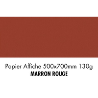 folia Papier de couleur, (L)500 x (H)700 mm, marron rouge