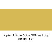 folia Papier de couleur, (L)500 x (H)700 mm, or brillant