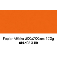 folia Papier de couleur, (L)500 x (H)700 mm, orange clair