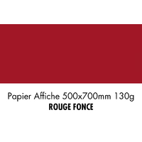 folia Papier de couleur, (L)500 x (H)700 mm, rouge foncé