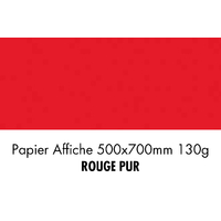 folia Papier de couleur, (L)500 x (H)700 mm, rouge pur