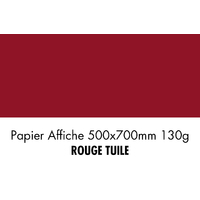 folia Papier de couleur, (L)500 x (H)700 mm, rouge tuile