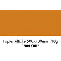 folia Papier de couleur, (L)500 x (H)700 mm, terre cuite