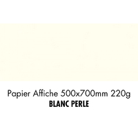 folia Carton de couleur, (L)500 x (H)700 mm, blanc perle