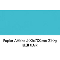 folia Carton de couleur, (L)500 x (H)700 mm, bleu ciel