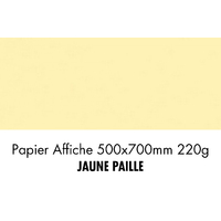 folia Carton de couleur, (L)500 x (H)700 mm, jaune paille