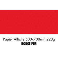 folia Carton de couleur, (L)500 x (H)700 mm, rouge vif