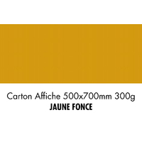 folia Carton de bricolage, (L)500 x (H)700 mm, jaune foncé