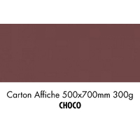 folia Carton de bricolage, (L)500 x (H)700 mm, marron choco