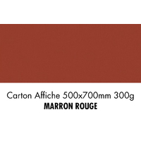 folia Carton de bricolage, (L)500 x (H)700 mm, marron rouge