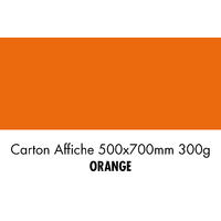 folia Carton de bricolage, (L)500 x (H)700 mm, orange