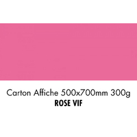 folia Carton de bricolage, (L)500 x (H)700 mm, rose vif