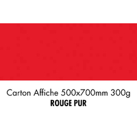 folia Carton de bricolage, (L)500 x (H)700 mm, rouge pur