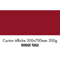 folia Carton de bricolage, (L)500 x (H)700 mm, rouge tuile