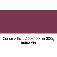 folia Carton de bricolage, (L)500 x (H)700 mm, rouge vin