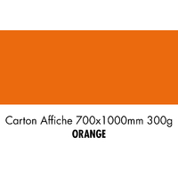 folia Carton de bricolage, (L)1.000 x (H)700 mm, orange