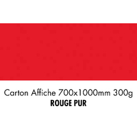 folia Carton de bricolage, (L)1.000 x (H)700 mm, rouge vif