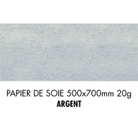 folia Papier de soie, (L)500 x (H)700 mm, argent