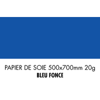 folia Papier de soie, (L)500 x (H)700 mm, bleu foncé