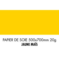 folia Papier de soie, (L)500 x (H)700 mm, jaune maïs