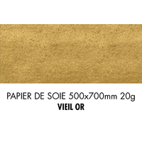 folia Papier de soie, (L)500 x (H)700 mm, vieil or