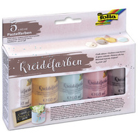 folia Set de couleurs craie, 5 x 60 ml, assorti