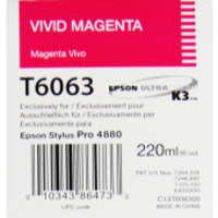 CART.EPSON T606300 MAGENTA BRILLANT 220ML