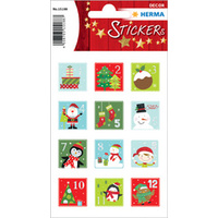 HERMA Autocollants de Noël DECOR chiffres calendrier Avent