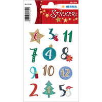 HERMA Autocollants de Noël DECOR chiffres calendrier Avent