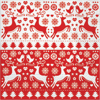 CACTUS Serviette à motif de Noël 'Cerfs'