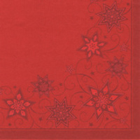 PAPSTAR Serviette à motif de Noël 'Just Stars', rouge