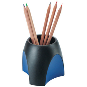 HAN Pot à crayons DELTA, polystyrène, noir/bleu