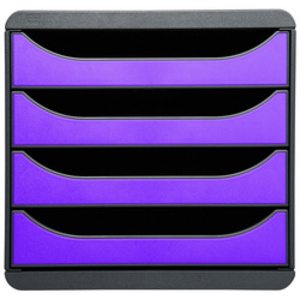 EXACOMPTA Module de classement BIG-BOX, 4 tiroirs, violet