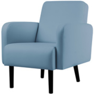 PAPERFLOW Fauteuil LISBOA, habillage simili cuir, bleu