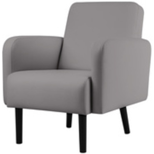 PAPERFLOW Fauteuil LISBOA, habillage simili cuir, gris