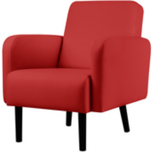 PAPERFLOW Fauteuil LISBOA, habillage simili cuir, rouge