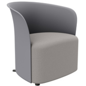 PAPERFLOW Fauteuil visiteur 'CROWN', gris