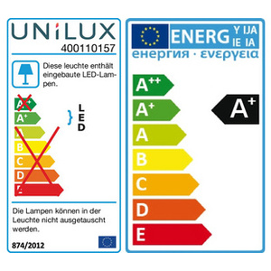 UNiLUX Lampadaire à LED PRYSKA, dimmable, hêtre/blanc