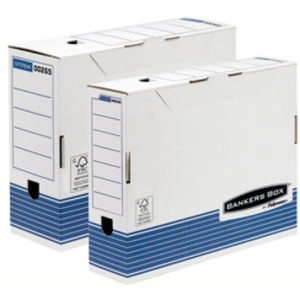 Fellowes BANKERS BOX SYSTEM boîte d'archives, (L)80 mm, bleu