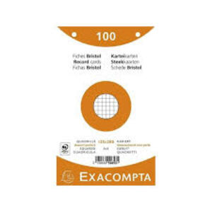 EXACOMPTA Fiches bristol, 125 x 200 mm, quadrillé, assorti