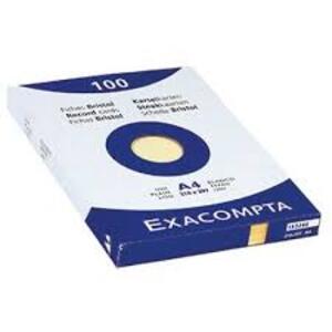 EXACOMPTA Fiches bristol, A4, uni, jaune