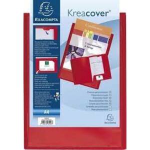 EXACOMPTA Chemise personnalisable Kreacover, PP, A4, rouge