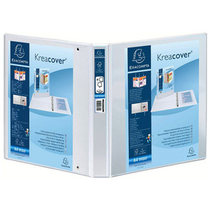 EXACOMPTA Classeur personnalisable Kreacover, A4 Maxi, blanc